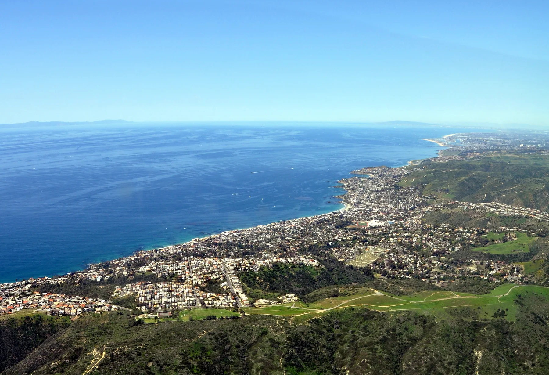Laguna Beach coastline and residential neighborhoods in Orange County